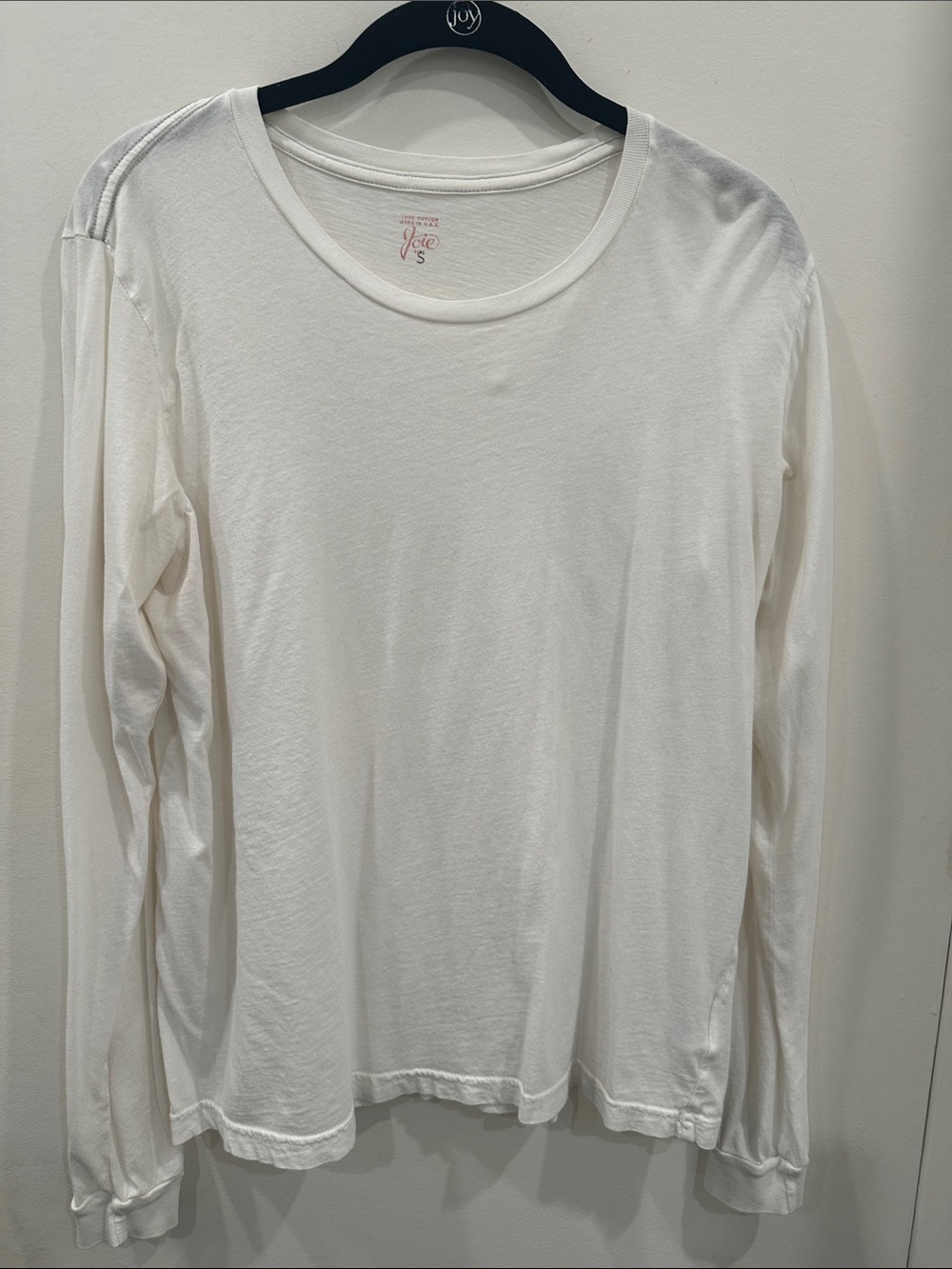 Joie White Long-Sleeve Crewneck Tee